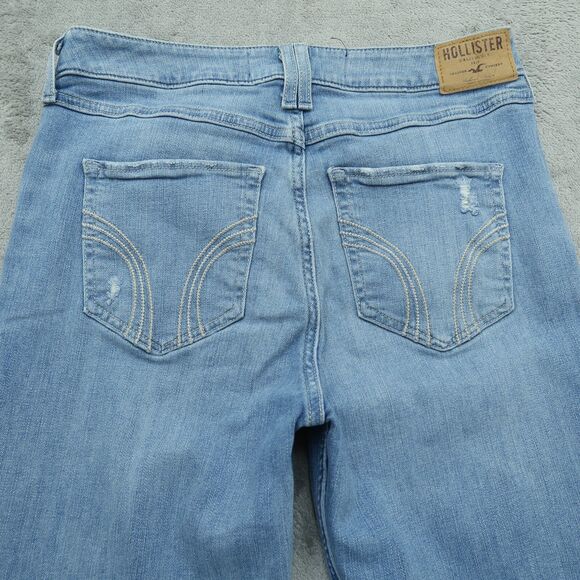 Hollister Straight Jeans Juniors Size 7 High-Rise 24" Inseam Cropped Distressed - Picture 12 of 14
